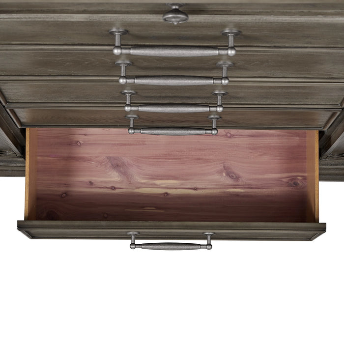 Kings Court 1 Door and 7-Drawer Chest in Grey