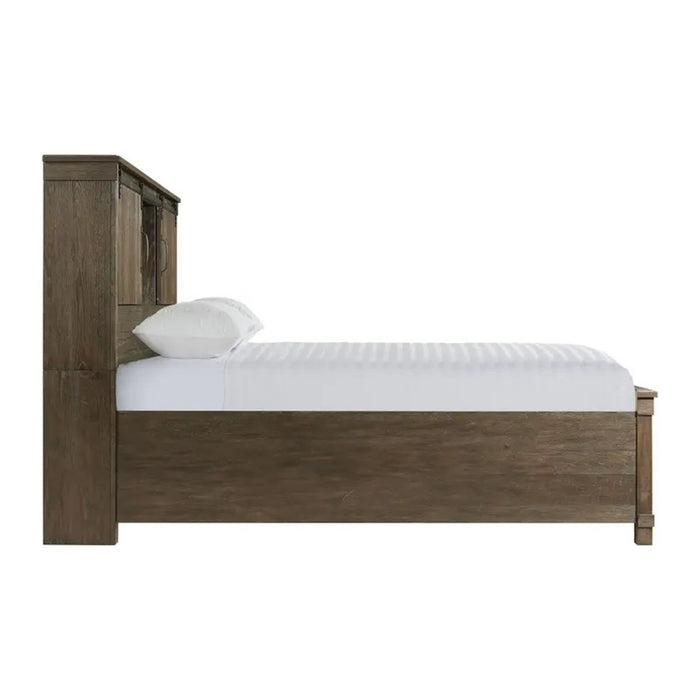 Elements International Scott Queen Platform Storage Bed in Dark