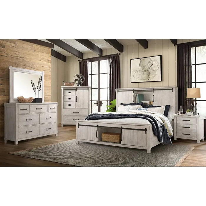 Elements International Scott Mirror in White
