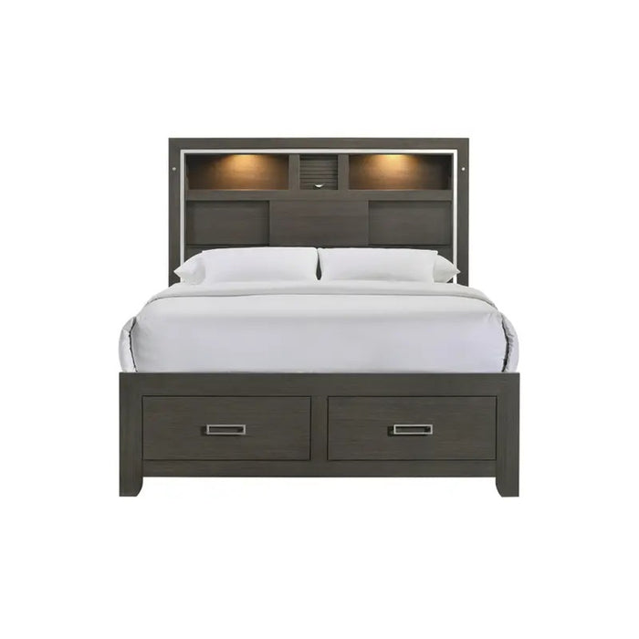 Elements International Sasha King Music Bed in Charcoal
