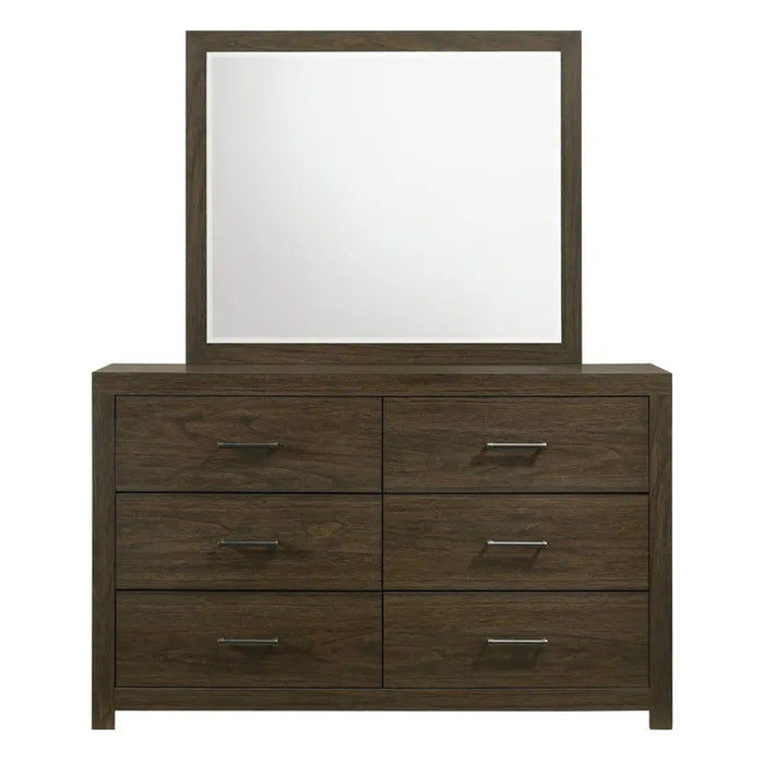 Elements International Hendricks Youth Mirror in Brown Grey