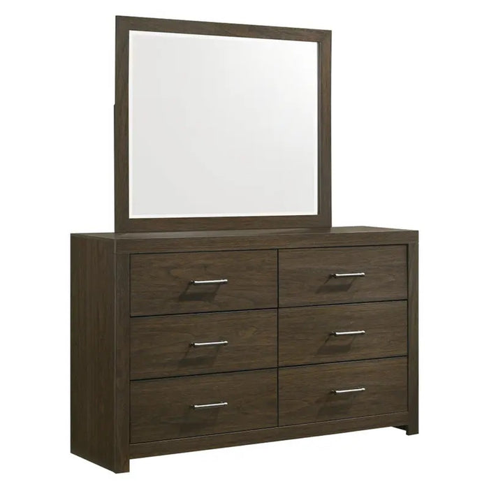 Elements International Hendricks Youth Mirror in Brown Grey