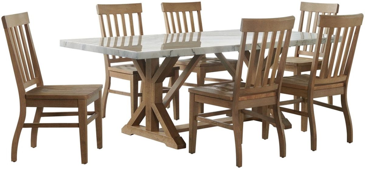 Elements International Lakeview Rectangular Dining Table in Natural CDLW100DTC