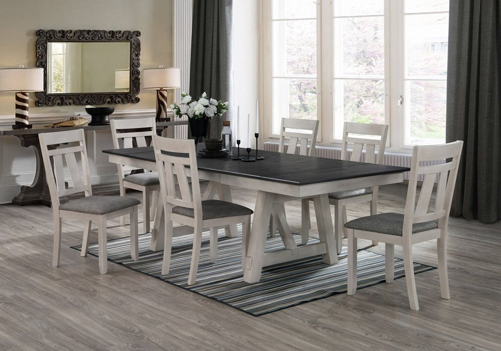 Crown Mark Maribelle Side Chair in Chalk/Grey (Set of 2)