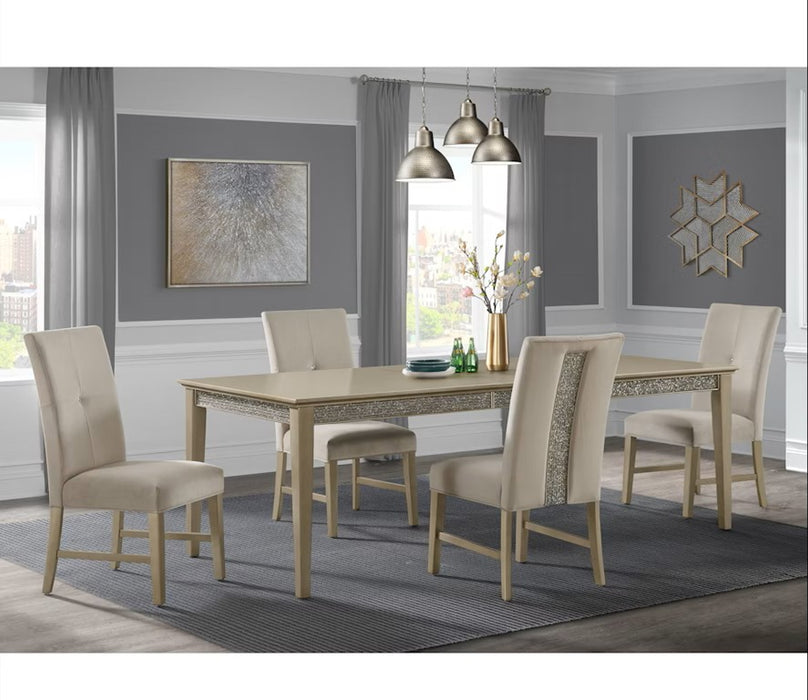 Elements International Maxwell Side Chair (Set of 2) in Champagne
