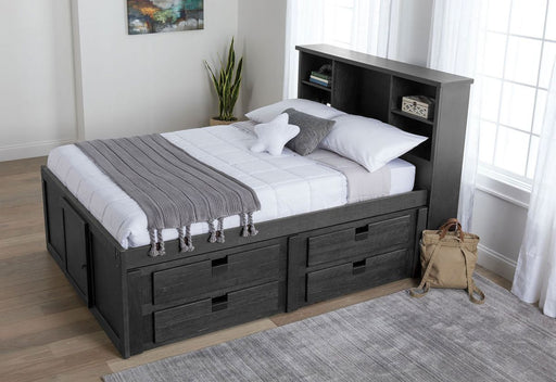 Elements International Vista Captain Bed Full Storage Bed in Grey image