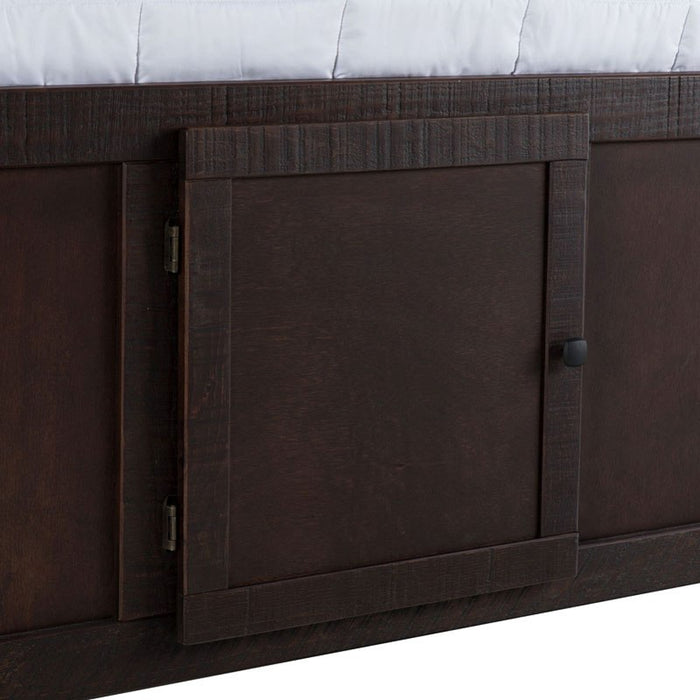 Elements International Vista Captain Bed Full Storage Bed in Brown