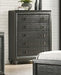 Elements International Moonstone 5 Drawer Chest in Gray image