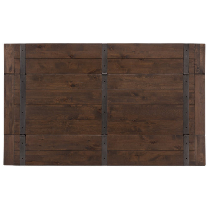 Elements International New Bedford Dining Table in Dark Brown