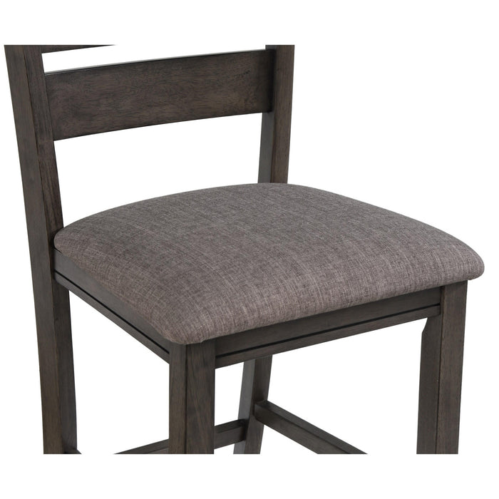 Crown Mark Bardstown Counter Height Chair (Set of 2) in Gray