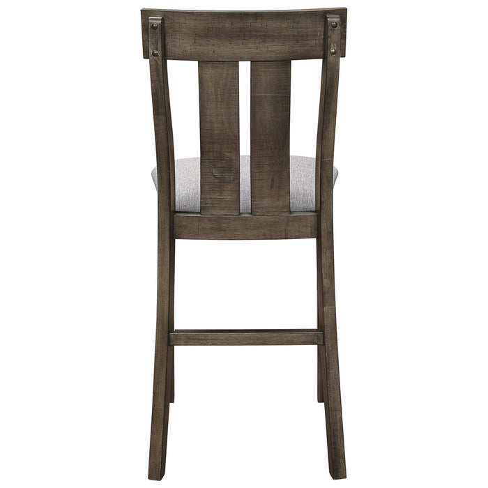 Crown Mark Quincy Counter Height Chair (Set of 2) in Light Brown