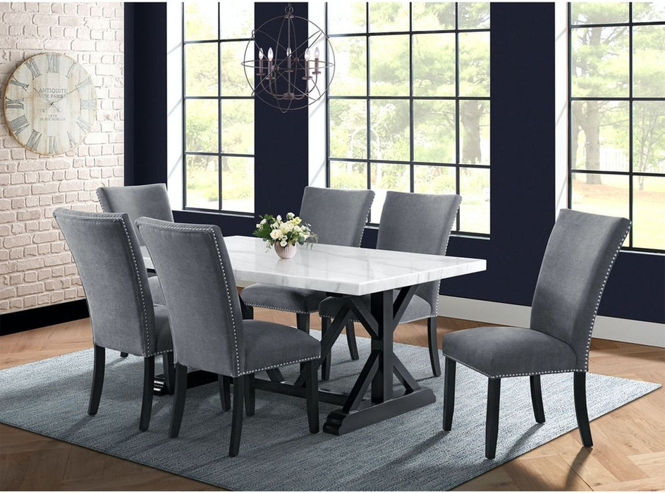 Elements International Tuscany Side Chair (Set of 2) in Black/White