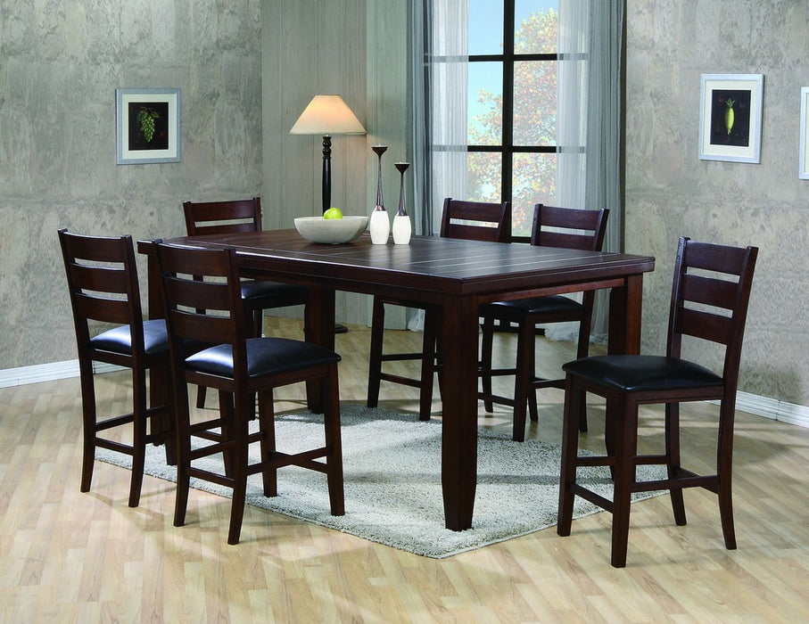 Crown Mark Bardstown Counter Height Chair in Espresso (Set of 2)